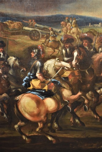 Louis XIV - Champ de bataille - Attribué à Antonio Calza (Vérone 1653 - 1725)